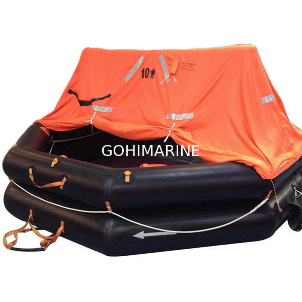 CCS, DNV-GL, EC, MED RMRS Approved SOLAS 6-35 Persons Rubber Throw Over Board Inflatable Life Raft