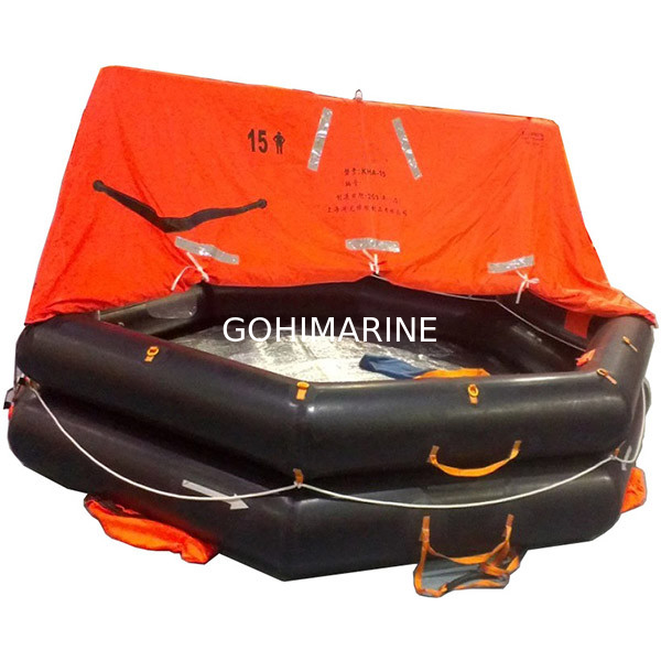 CCS, DNV-GL, EC, MED RMRS Approved SOLAS 6-35 Persons Rubber Throw Over Board Inflatable Life Raft